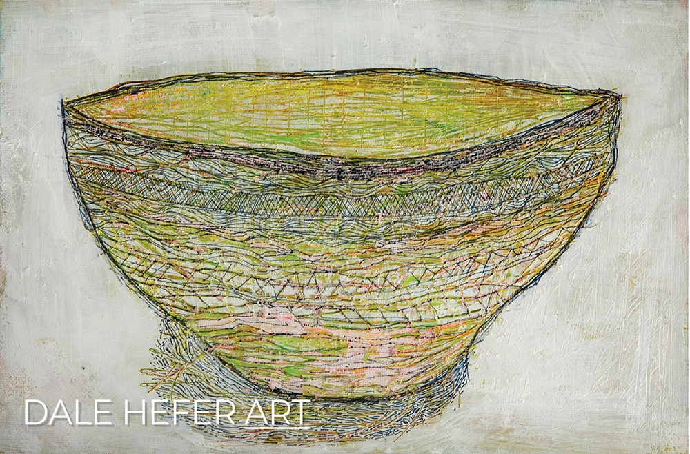 Green Bowl with Patterns